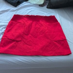 Express Vibrant Red A-Line Skirt